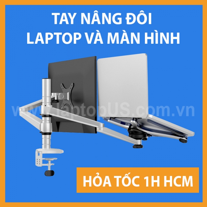 OA-7X Giá Treo Đôi Màn Hình Và Laptop Hợp Kim Nhôm Phân Khúc Cao Cấp