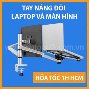 Giá Treo Đôi Màn Hình Và Laptop Hợp Kim Nhôm OA-7X