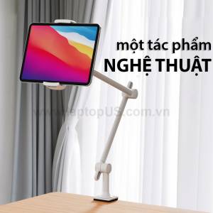 Giá Treo Kẹp Bàn Điện Thoại Máy Tính Bảng ST05 Nhôm Nguyên Khối Nghệ Thuật