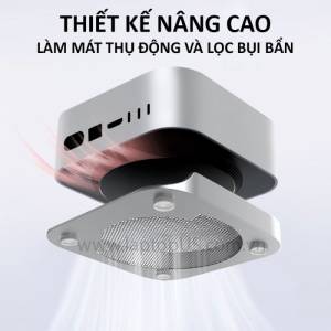 Đế nhôm nâng cao Mac mini M4 tản nhiệt chống bụi bẩn